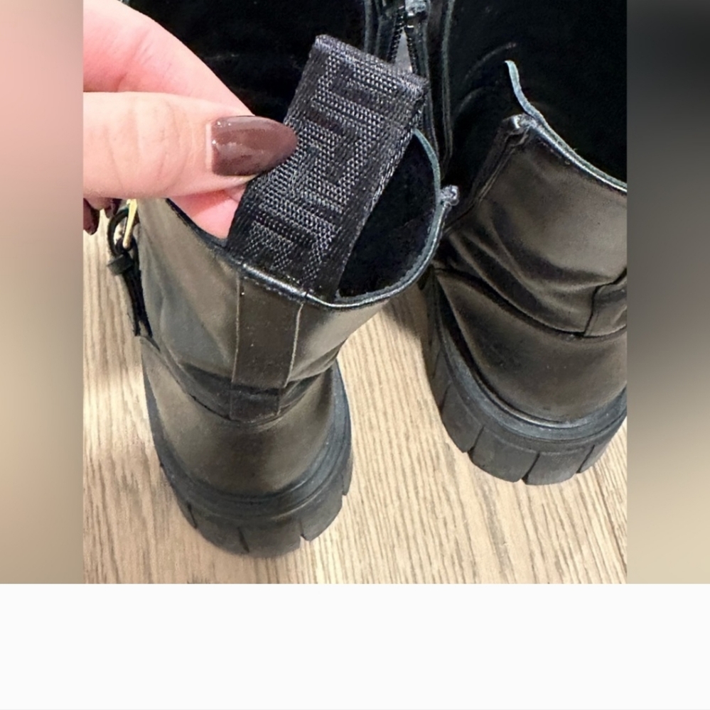 Versace Medusa Combat Boots 39 Black Gold - Picture 4 of 5